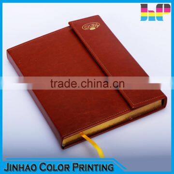 Custom leather cover notebook printing with logo