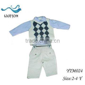 Gentle Cool Plaid Boy Clothing Suits/Clothing Sets