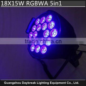 18pcs 15Watt Led Par Light RGBWA 5in1 Full Color Mixing Stage Led Wall Wash Par Light 5/9CH Disco Led Par56/64 Can Lighting Good photo-5