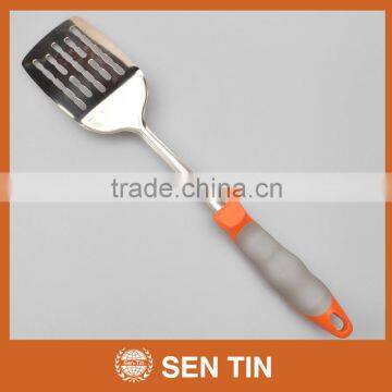KU-A04TPR Stainless Steel Slotted Turner With PP & TPR Handle Kitchen Tool photo-4