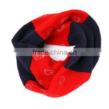 Small Cute Rabbit Knitted Baby Winter Circle Loop Scarf photo-6
