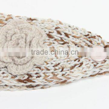 2015 New Patterns Fashion Women Ladies Flower Knitted Head Band