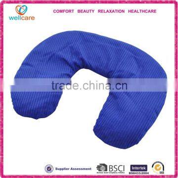 Corduroy U-shaped microwave pillow Heat Pack With Buckwheat or Wheat