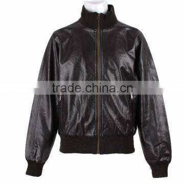 Men's new design fashion bomber and Pu Leather Jacket