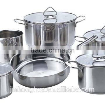 10 PCS cookware stainless steel