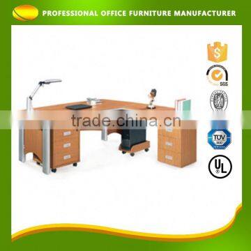 OEM Cheap Design Wooden Office L Shaped Front Executive Desk