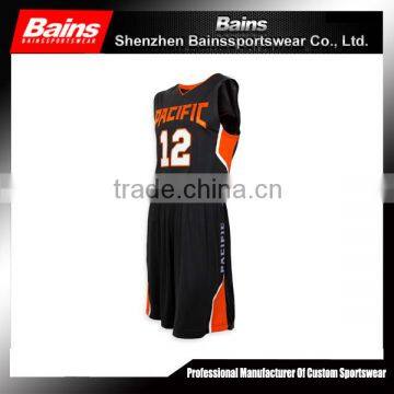 Sublimated new style basketball jersey design