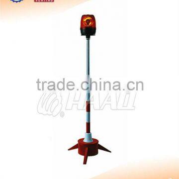 red Halogen emergency round warning poles