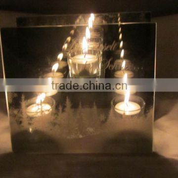 2015 infinity glass candle holders reflections promotion wholesale