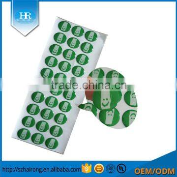 Hot sale seal and plastic crystal logo domed sticker with adhesive back of the company name