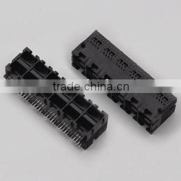 2*6 port RJ45 Network PCB Jack without shield