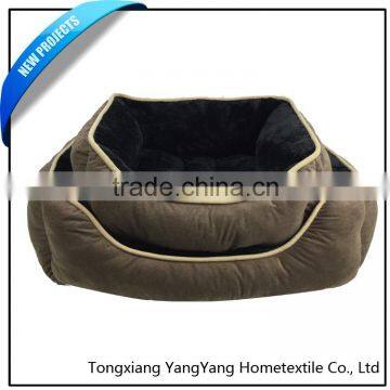 Cozy black brown pet square bed medium and large dog beds