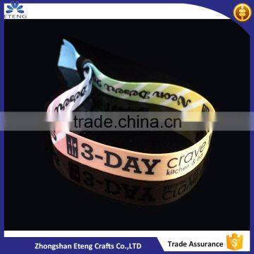 hot selling sublimation woven fabric competition wristband