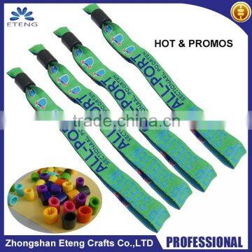 Fashion custom branded woven wristband on wholesale