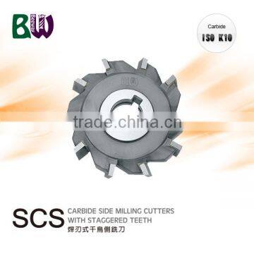 Side Milling functions of Milling Cutter With Brazed Carbide Staggered Teeth