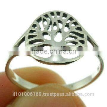 Tree of Life Plain Sterling Silver Ring, Rp802 photo-3