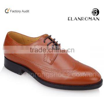 Top quality leather sole handmade man derby dress shoes