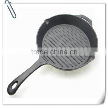 metal cast iron black grill pan