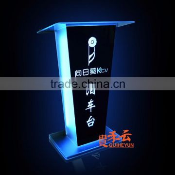 acrylic night bar acrylic LED table designs, night club dj facade, night bar booth