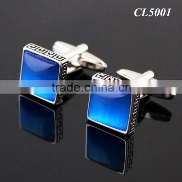 Blue Crystal Cuff Links