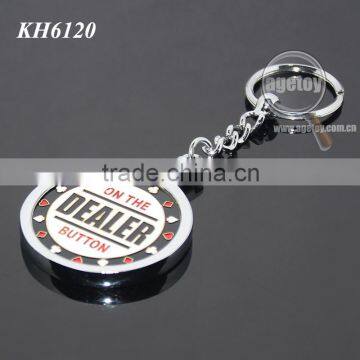High Quality Zinc Alloy Metal Casino Chips Custom Engraved Enamel Personalized Poker Chip Keyring photo-2
