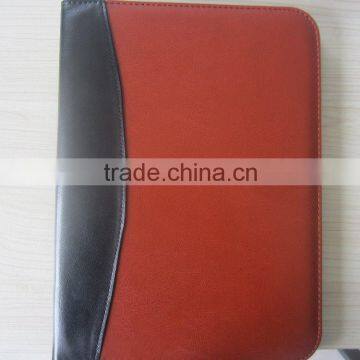 Office supplier top quality leather bound portfolio cover wholesale