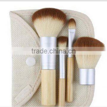 4PCS Makeup Brushes Natural Bamboo Handle Set Powder Blush Brushes