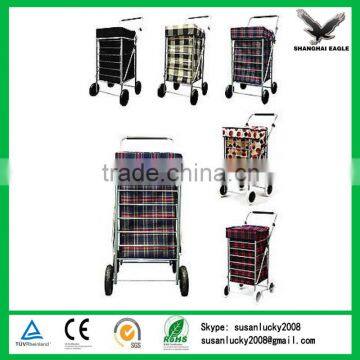 Wheeled Shopping Trolley Grocery Bag Easy Carrier Cart with Folding Rest Seat (directly from factory)