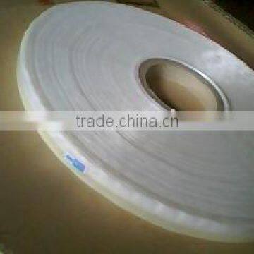 Plastic bag sealing tape adhesive coated