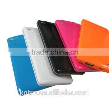 Ultra Slim 4000mAh Li-polymer battery charger pack Portable Power bank for iphone