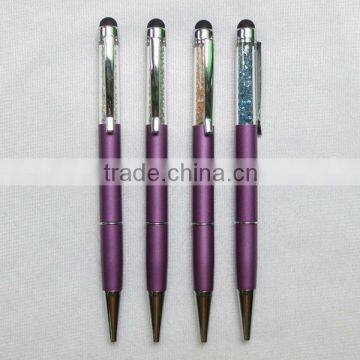 New Design Fashion Promotional 3 In 1 Crystal Pen,Led Light Pen Touch Screen Stylus Pen