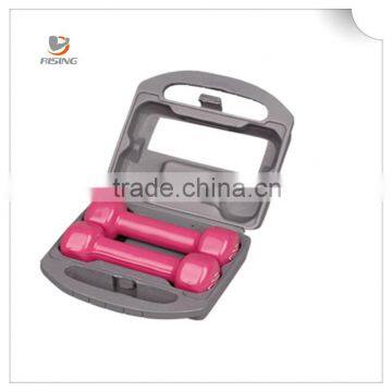 2015 factory outlet nantong factory manufactuer vinyl dipping dumbbell set