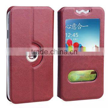 Folio flip universal stand leather phone holster with 360 degree rotating