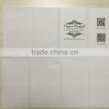 Disposable dinner napkin one color printing with logo