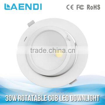 High CRI Warm White 2800k-3200k 30W Gimbal LED Downlight for Commercial Lighting