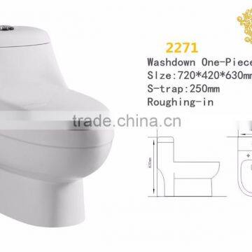 Washdown One Piece Water Closet Ceramic Toilet Sets photo-2