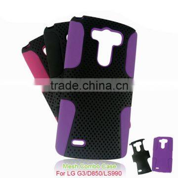 Mesh Silicone Combo Case Cover For LG G3 D855