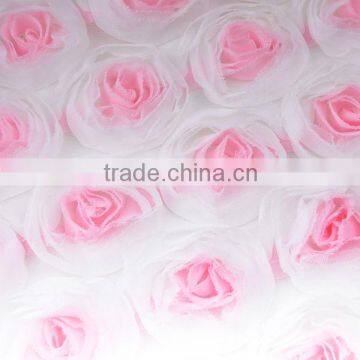 2014 newest design three-dimensional chiffon rose embroidery lace fabric                        
                                                                                Supplier's Choice