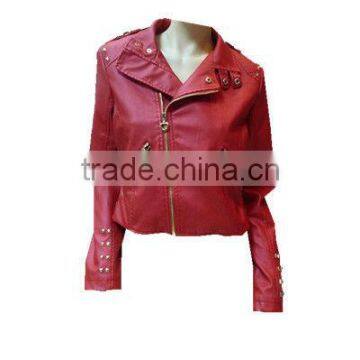 ladies' fashion jacket,ladies' pu jacket, women's jacket