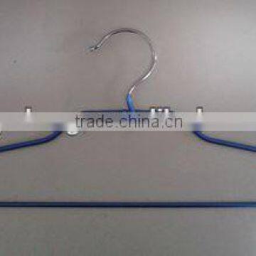 Used metal coat hanger with pvc covered