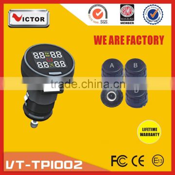 Wireless car tpms with accurate data display on LCD screen