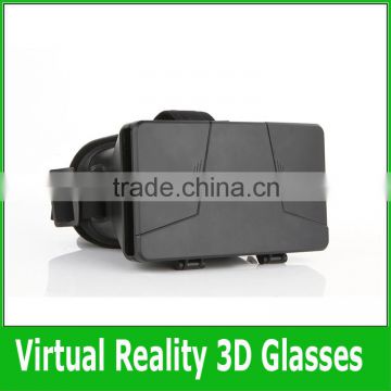 Head Mount Plastic Version 3D Glasses google cardboard Vr Virtual Reality oculus rift With Resin Lens for 3D movie video games