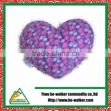 Polyester Plush Heart Shape Cushion,Promotional Plush Decraitve Cushion