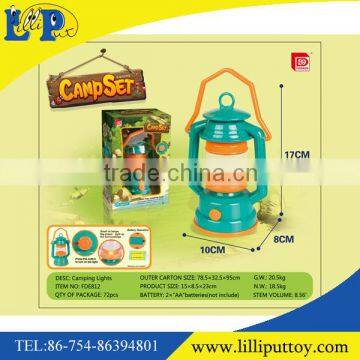 Newest children B/O plastic camping lights play set toys