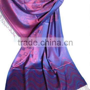 Modal silk Jacquard Woven pattern Scarves