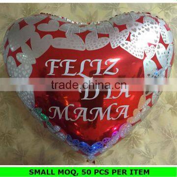 Custom Made Heart Shape Chinese Helium Balloon for Mother's Day