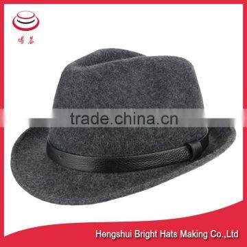 Mix Color Wool Felt Trilby Hat photo-2