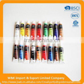 Wholesale acrylic paint set 18pcs 12ml in various colors