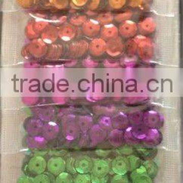 PVC 40mm mult-color round glitter sequin