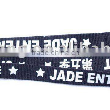 20mm white logo printed Lanyard with Swivel J-hook